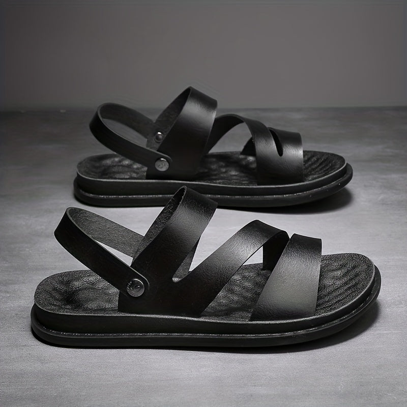 Men's Open Toe Cross Strap Sandals Anti-Skid Rubber Sole