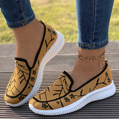 Floral Mesh Walking Shoes Lightweight Breathable Non-Slip