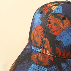 Vintage Leaf Print Baseball Cap Unisex Casual Sun Hat Adjustable