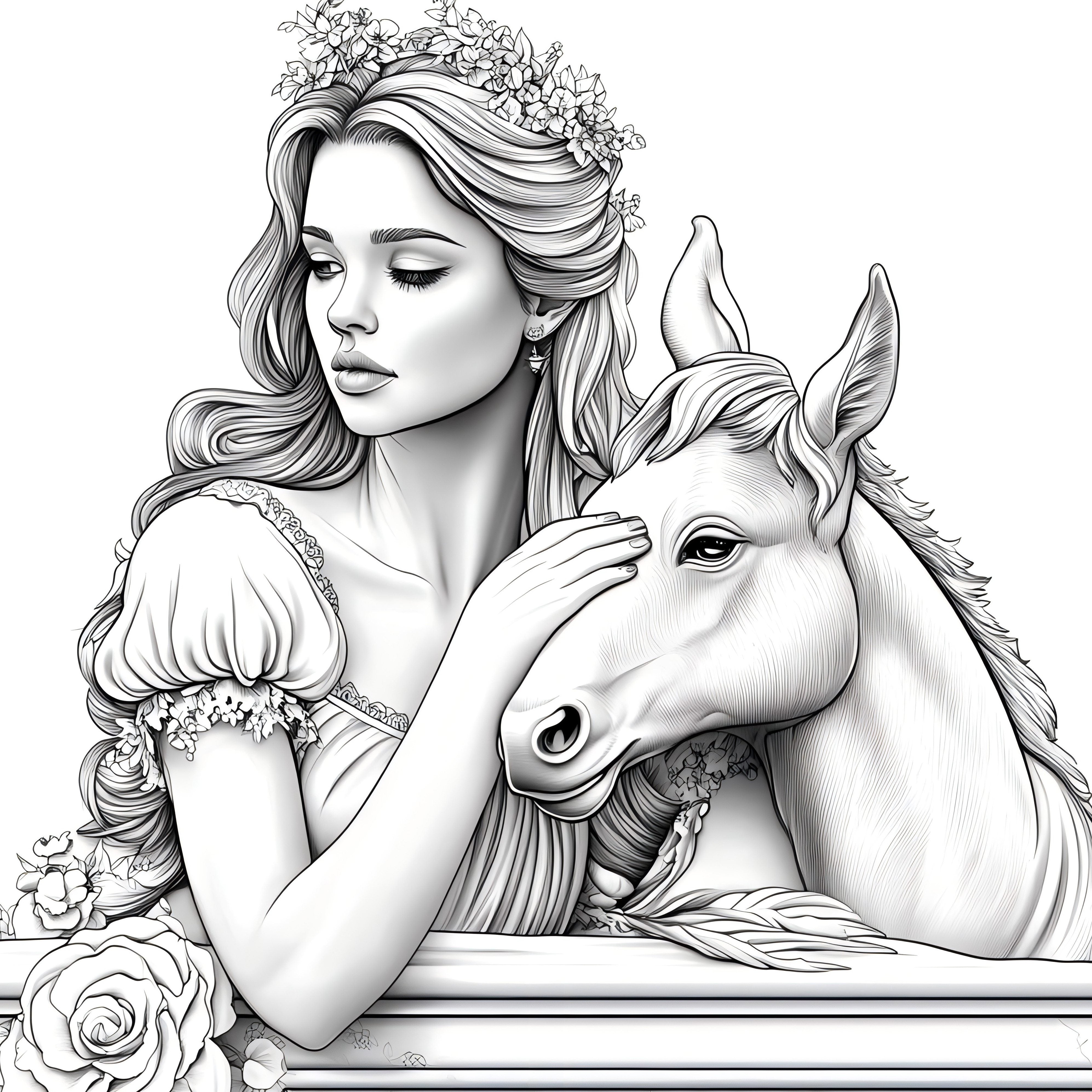 Romantic Style Coloring Book for Adults to Relax - Halloween & Christmas Themes