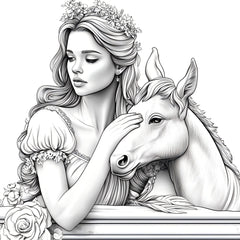Romantic Style Coloring Book for Adults to Relax - Halloween & Christmas Themes