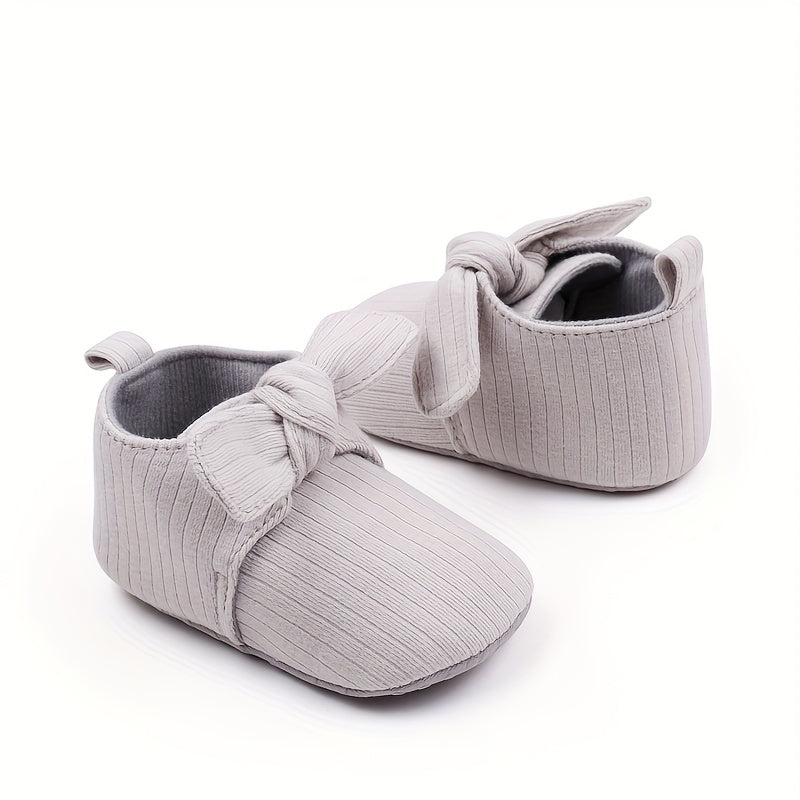 Girl's Slip On Walking Shoes With Bowknot