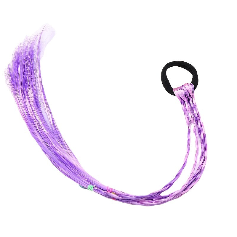 Girls Colorful Wig Ponytail Hair Band Kids Hair Accessories