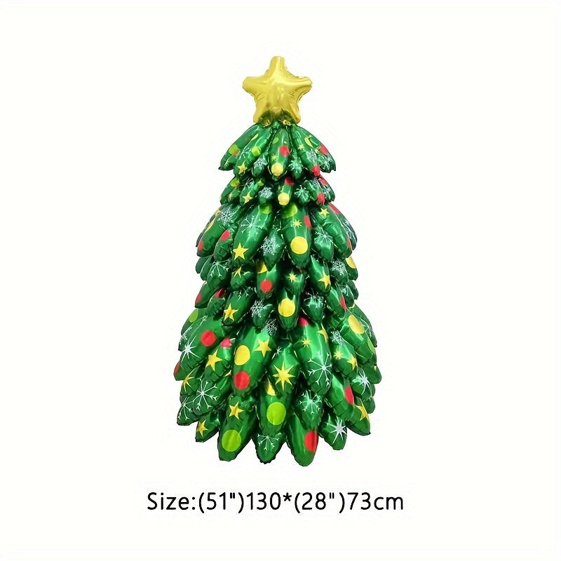 9pcs Inflatable Christmas Tree Foil Balloons for Party Decoration