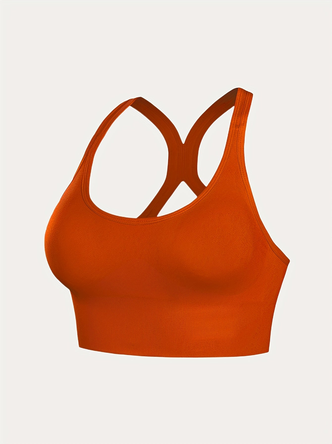 Criss Cross Back Sports Bra Push Up Shockproof Bra