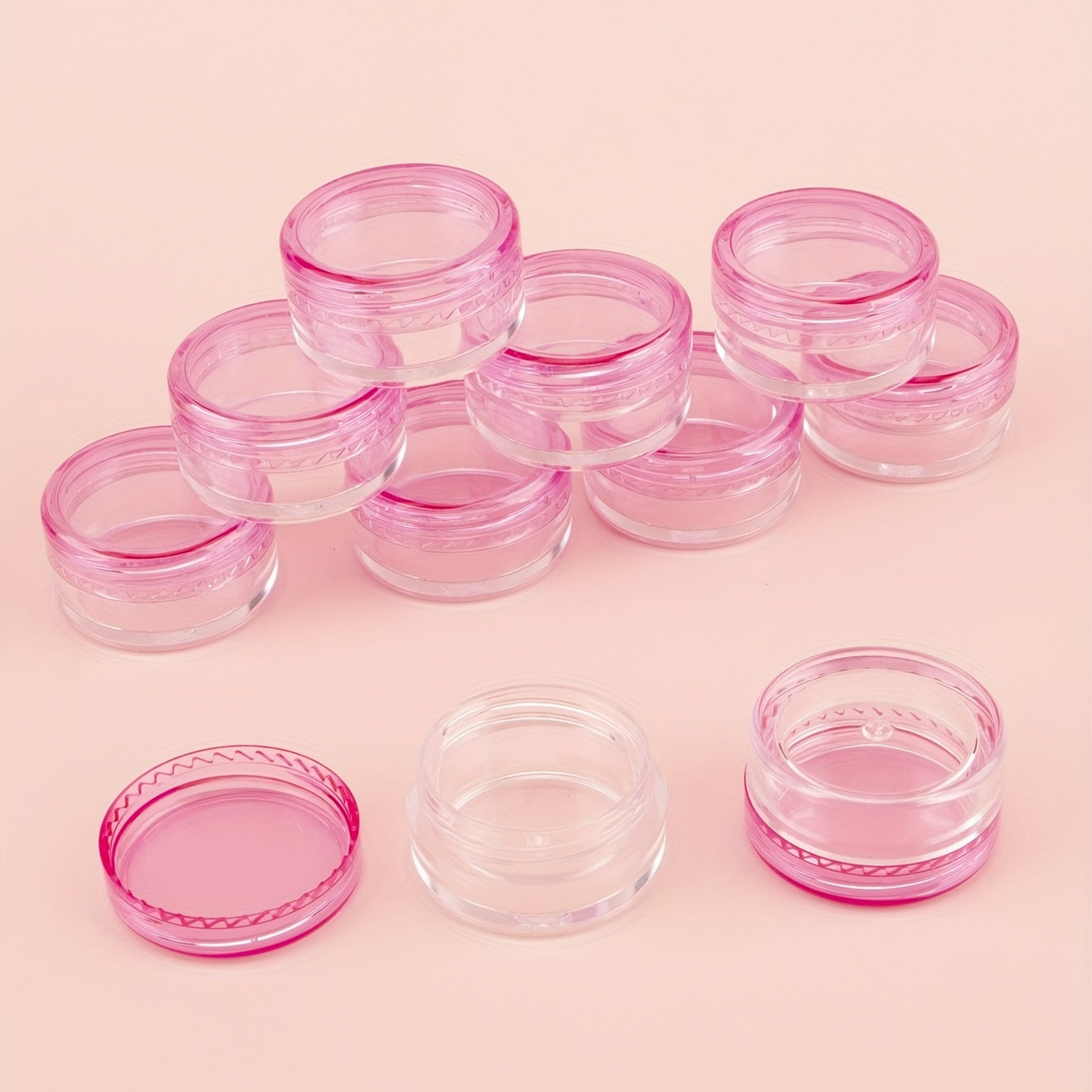 10pcs 5g Travel Cosmetic Jars Leak Proof Mini Portable Clear Cream Containers