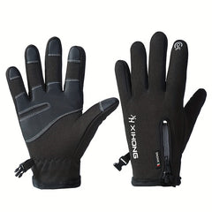 Winter Zipper Fishing Gloves Non slip Touch Screen Windproof Gloves