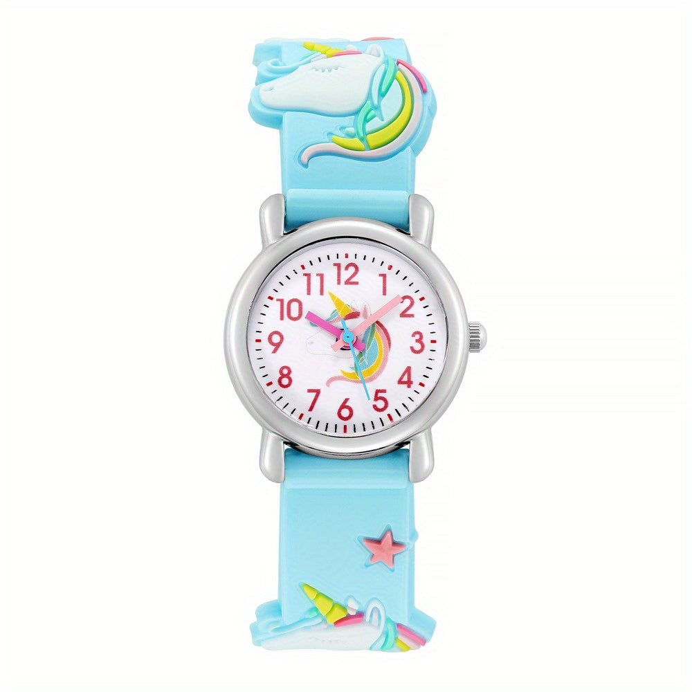 Colorful Unicorn Pattern Kids Watch