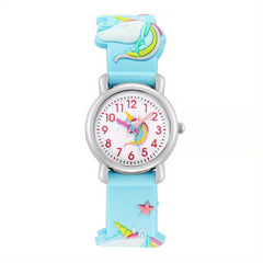 Colorful Unicorn Pattern Kids Watch