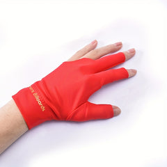 1 Pair Spandex Snooker Billiard Cue Glove Left Hand Open Three Finger Glove
