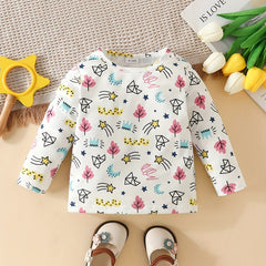 Baby Girls' Star And Moon Print Sweatshirt
