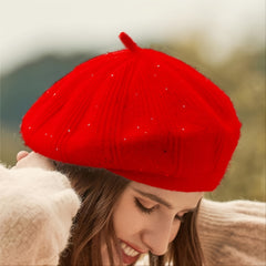 Women Wool Felt French Beret Hat Beanie Warm Mini Cap