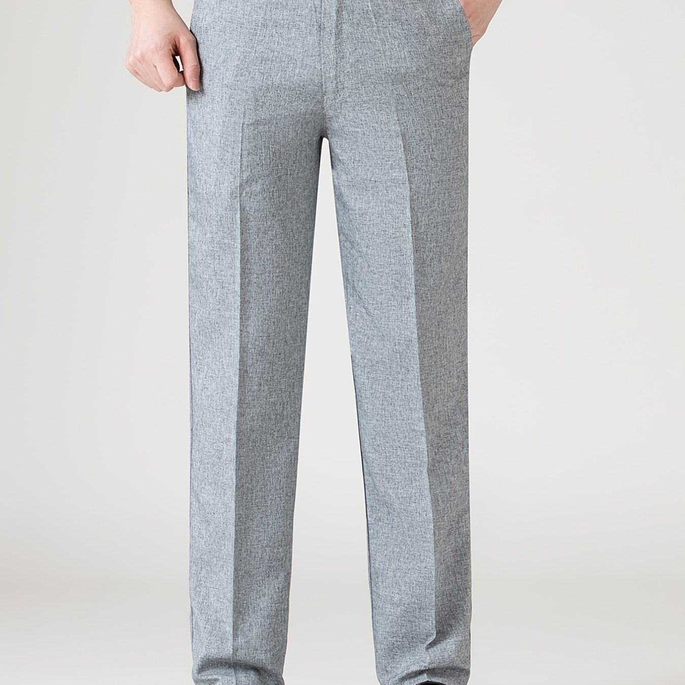 Men's Casual Solid Stretch Flax Dress Pants for Business