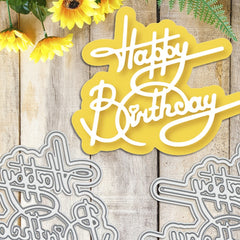 Happy Birthday Metal Cutting Die Mould Scrapbook Decoration