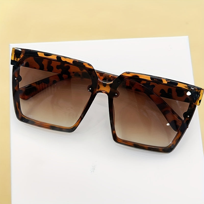 2pairs Large Frame Rimless Sunglasses for Couples