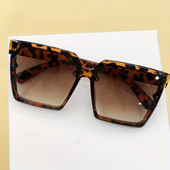 2pairs Large Frame Rimless Sunglasses for Couples