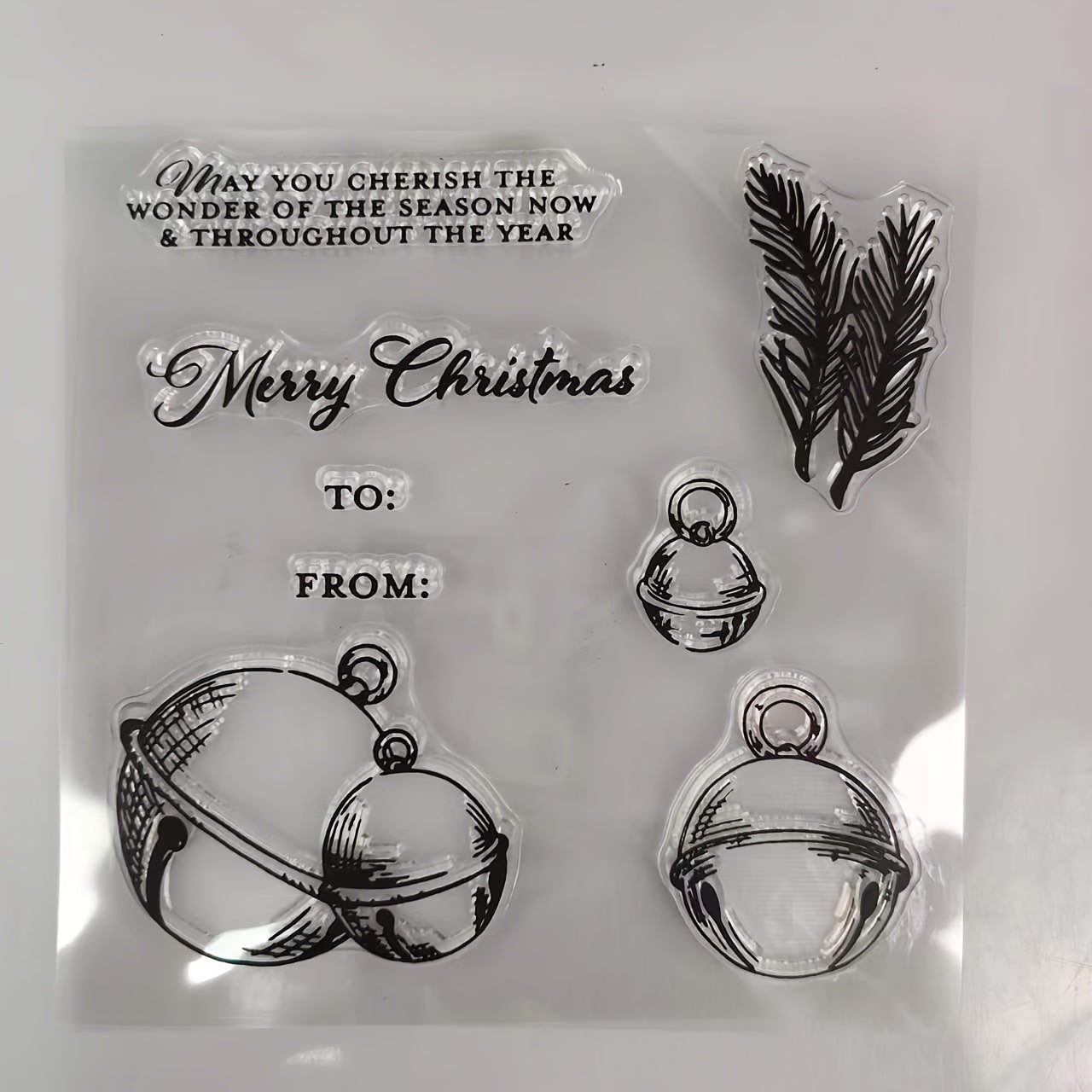 Christmas Bell Metal Cutting Dies And Stamps Set For Scrapbooking DIY