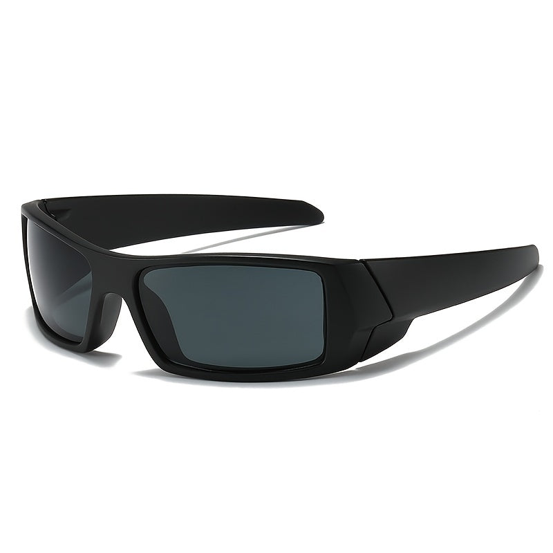 Curved Colorful Reflective Men's Sports Sunglasses