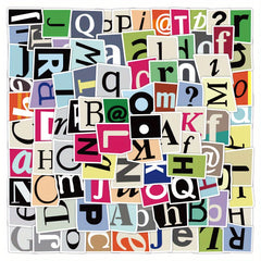 100pcs English Letter Stickers for Crafts, Scrapbooking, and Decor