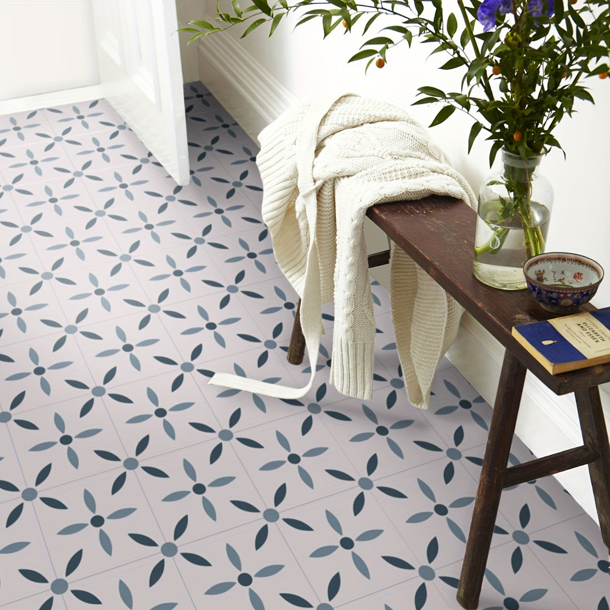 9pcs Nordic Style Self-adhesive Non-slip Floor Stickers for Home Decoration
