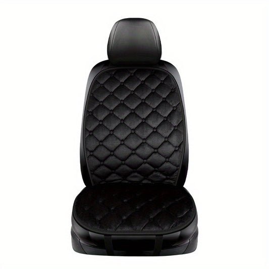 Car Diamond Seat Cushion Winter Plush Universal Warm Thickened Soft Short Plush