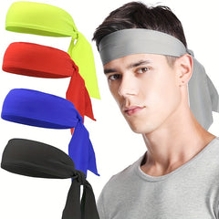 Elastic Sports Headbands for Sweat Absorption, Outdoor Fitness, Tennis