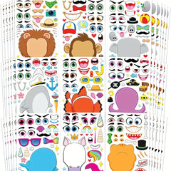 6pcs Cartoon Animal Puzzle DIY Hand Account Sticker