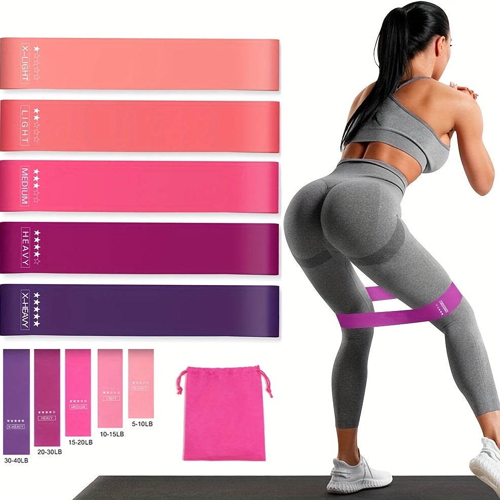 Resistance Loop Exercise Bands Set - Fitness & Physical Therapy Elastic Bands