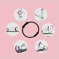 13.78in Fitness Ring Foam Handle Pilates Exercise Yoga Training