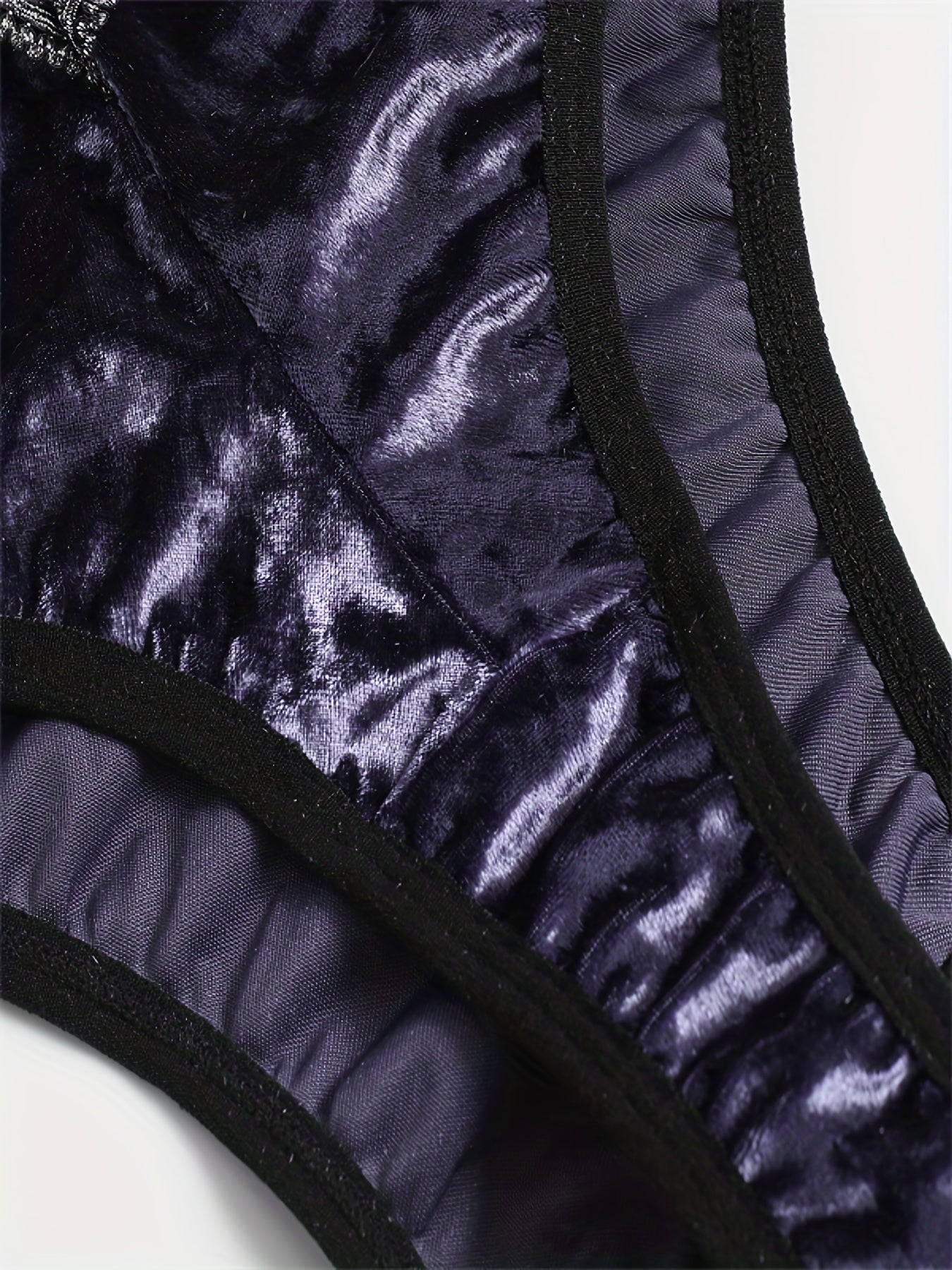 Glitter Tape Velvet Bra & Panty Set