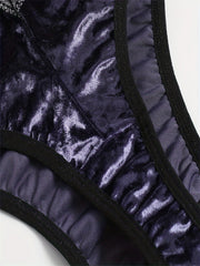Glitter Tape Velvet Bra & Panty Set