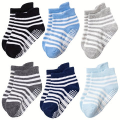 12pairs Kids Anti-slip Breathable Short Socks for Boys
