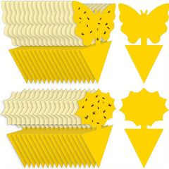 Fruit Fly Traps Fungus Gnat Traps Yellow Sticky Bug Traps - Non Toxic & Odorless