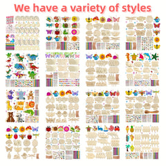 Wooden Animal Crafts Set for Kids - 288pcs Creative Toy