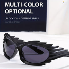 Y2k Cat Eye Sports Sunglasses Wrap-around Glasses
