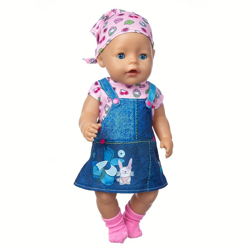 Imitative Denim Skirt Doll Clothes Fit 17" Baby Doll