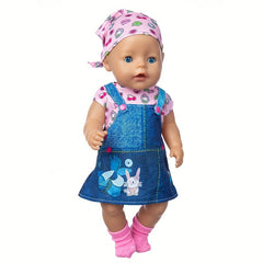 Imitative Denim Skirt Doll Clothes Fit 17" Baby Doll
