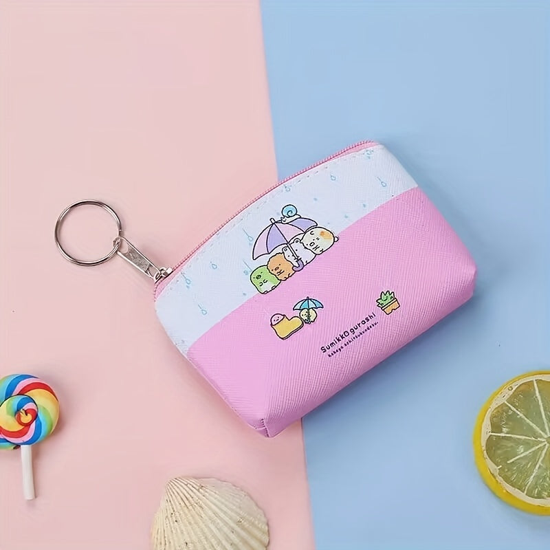Cartoon Print Zipper Coin Purse Wallet for Kids Birthday