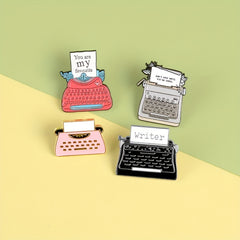 Retro Phone Machine Fax Telephone Brooch Decorative Accessories