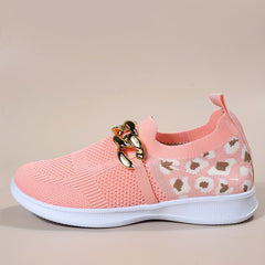Women's Metallic Chain Decor Slip On Sneakers