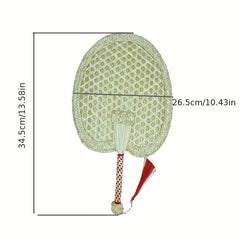 Handwoven Straw Fan for Summer Heat Relief