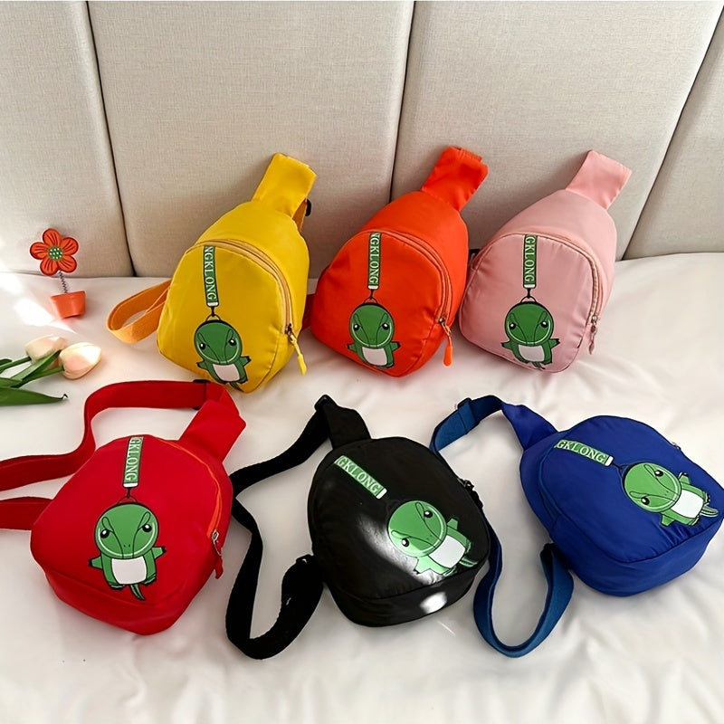 Kids Dino Chest Bag Coin Purse Satchel Travel Hiking Shoulder Daypack