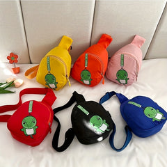 Kids Dino Chest Bag Coin Purse Satchel Travel Hiking Shoulder Daypack