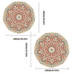 Bohemian Moroccan Round Fluffy Area Rug for Living Room Bedroom