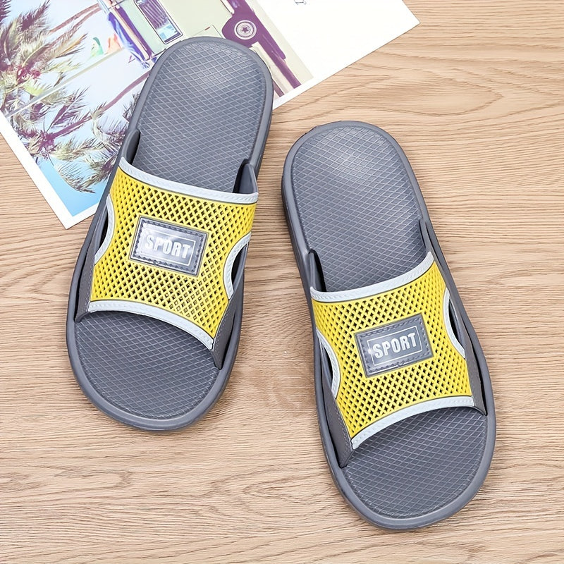 Men's Casual Non Slip Slides Slippers Open Toe Indoor Outdoor Beach Shower Shoes