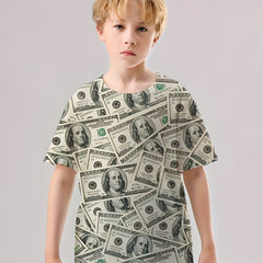 Boy's Dollar Bill 3D Print T-shirt