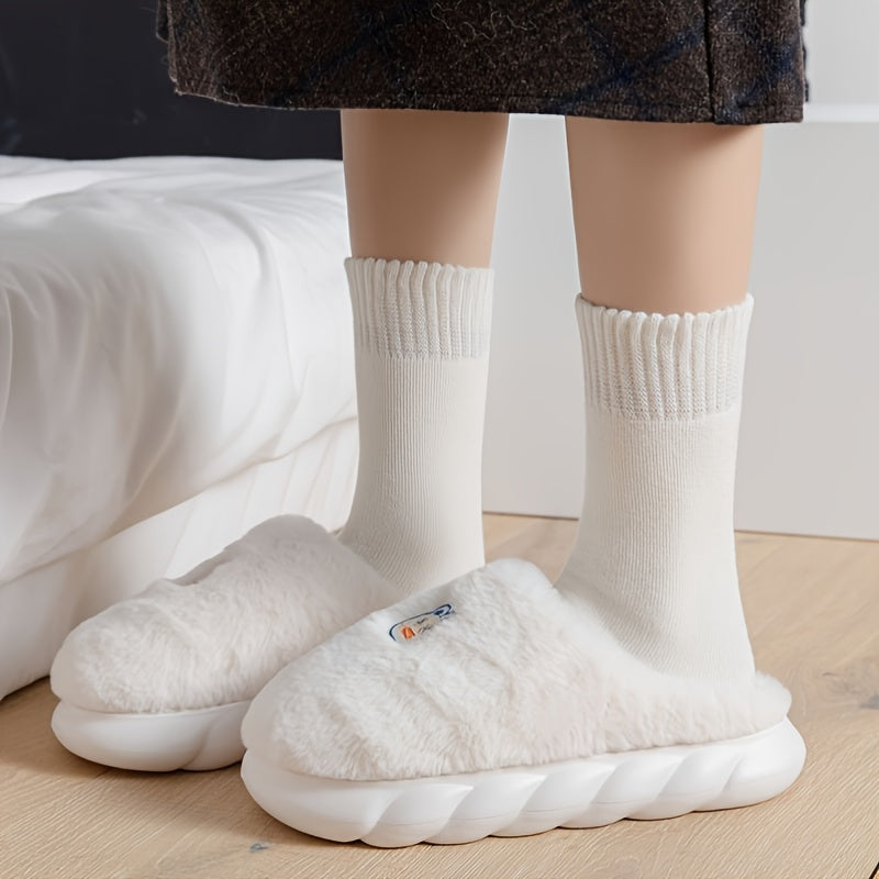 5 Pairs Thermal Mid Tube Socks for Women
