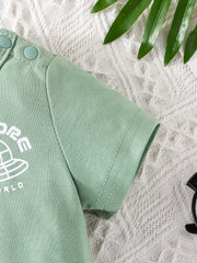Baby Boys Solid Short Sleeve T-shirt Shorts Set for Summer