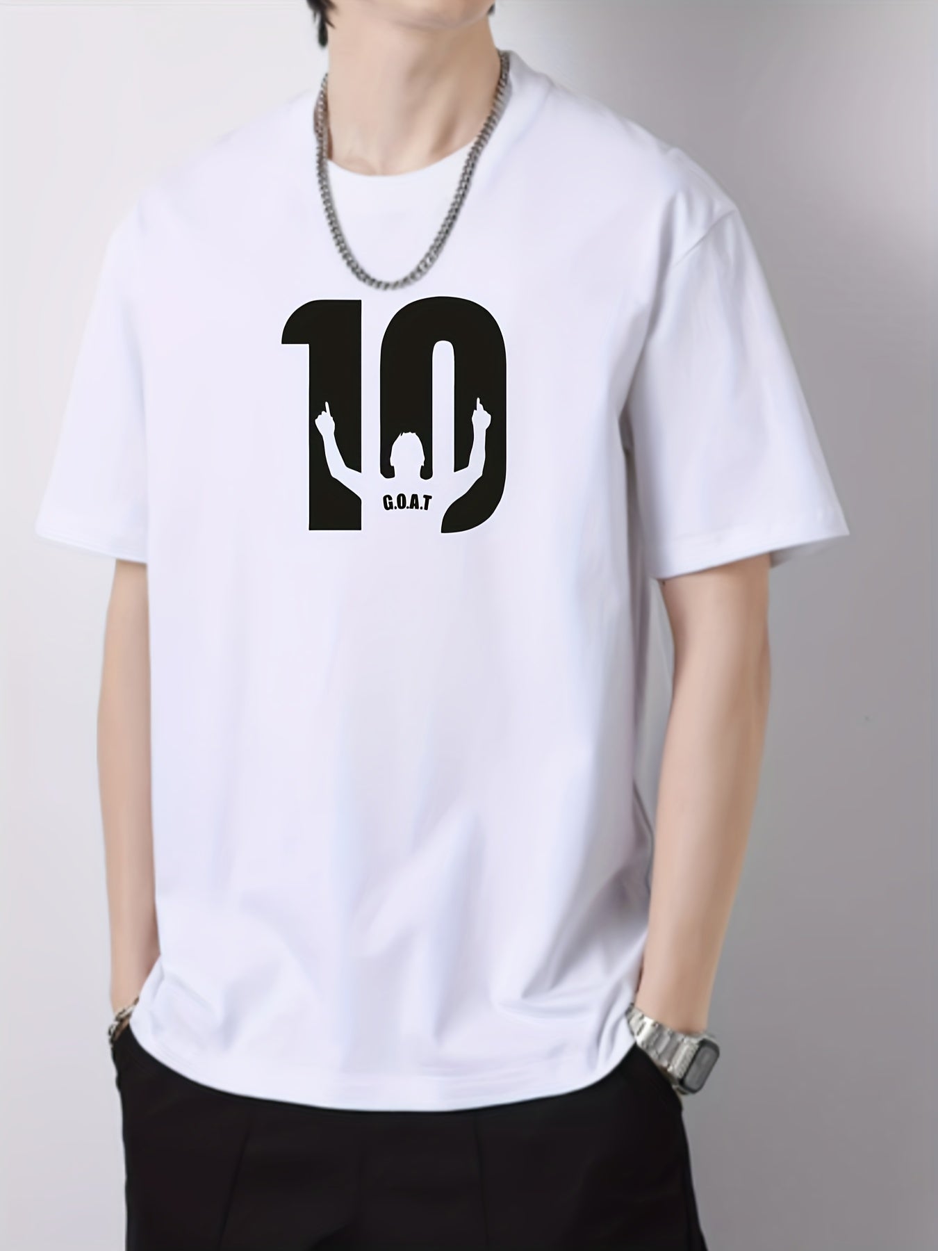 Men's Cotton Graphic Crew Neck T-shirt for Summer
