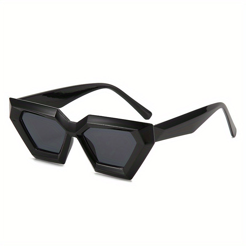 Futuristic Polygonal Cat Eye Sunglasses UV Protection